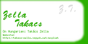 zella takacs business card